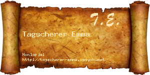 Tagscherer Emma névjegykártya