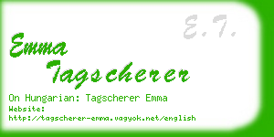 emma tagscherer business card